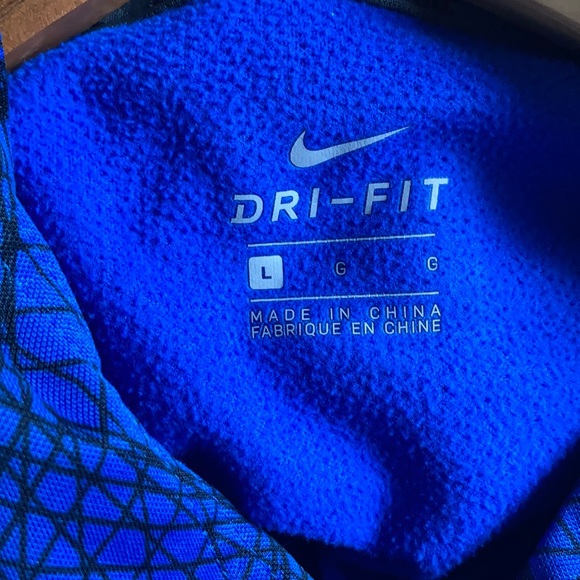 NWOT Nike Dri-Fit Blue Fleece Lined Hoodie Large - Picture 5 of 5